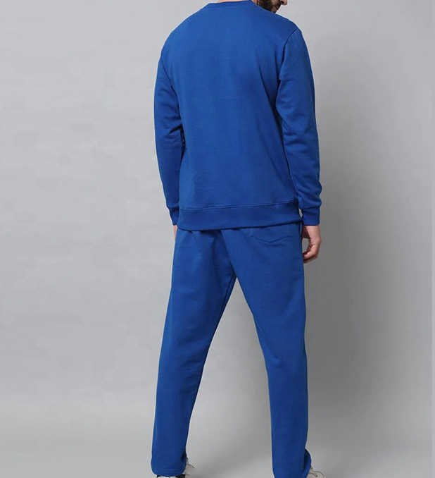 Heren Trainingspak 2-delig van Katoen – Effen Sport Tracksuit met Joggingbroek