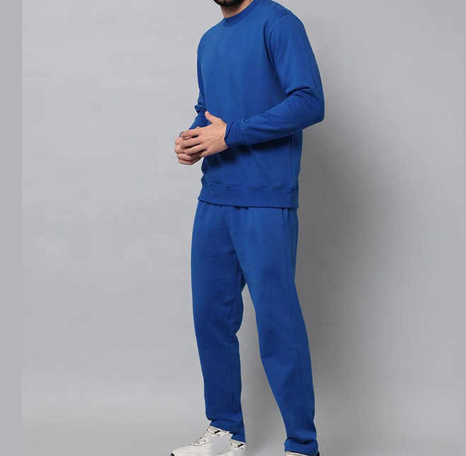 Heren Trainingspak 2-delig van Katoen – Effen Sport Tracksuit met Joggingbroek